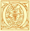 Block Print of the decorated letter O