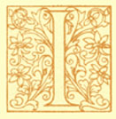 Block Print of the decorated letter I