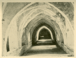 black and white photograph of the Baths of Maria De Padilla, the Alcazar, Seville, circa 1911.