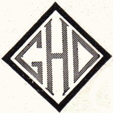 Printer's Logo of Monogram of the Letters G, H and D.