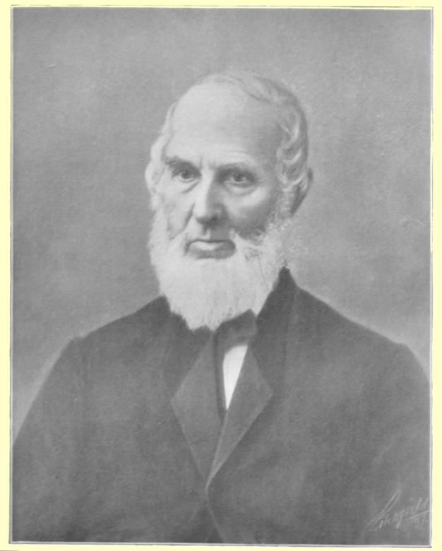 A black and white photograph of a portrait of John Greenleaf Whittier.